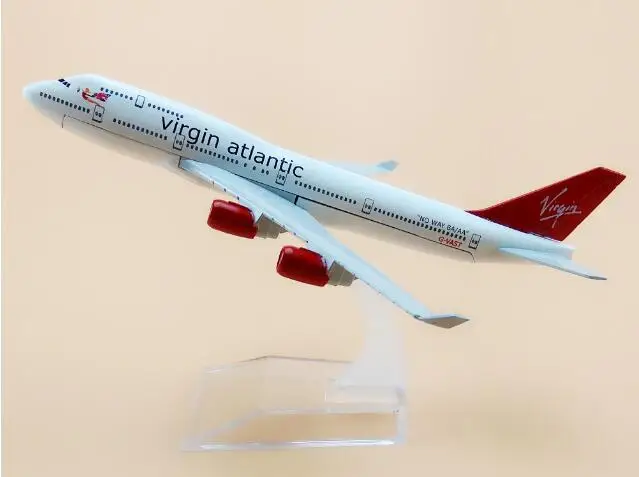 plane model B747 The British Virgin Atlantic Airways aircraft Metal simulation airplane for kid toys Christmas gift | Игрушки и хобби