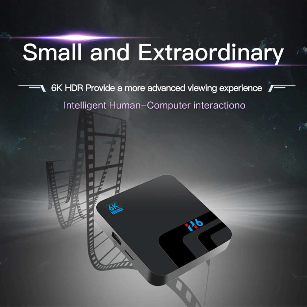 H6 Android 9,0 Смарт ТВ приставка 4 ГБ/32 ГБ 2,4G WiFi приставка Allwinner H6 UHD 4K медиаплеер 6K HDR 100M USB3.0 H.265 VP9
