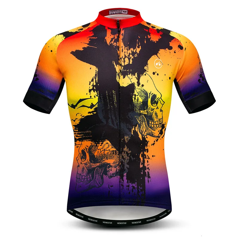 Color 4 Weimostar, Череп, для езды на велосипеде, Джерси, мужские, для горного велосипеда, Джерси, mtb, одежда для велосипеда, Майо, Ciclismo, летняя, анти-пот, велосипедная рубашка - Цвет: Color 4