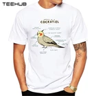 2019 Мужская модная футболка TEEHUB с принтом анатомии кокатила, с коротким рукавом, новые дизайнерские топы с круглым вырезом, крутая дизайнерская футболка