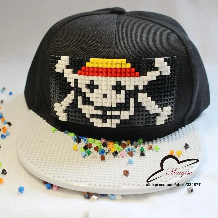 Дизайн Bigbang g-дракон вылезает Мозаики DIY Съемная инкрустация кирпича игрушечные строительные блоки бейсболка GD бейсболка хип-хоп шляпа