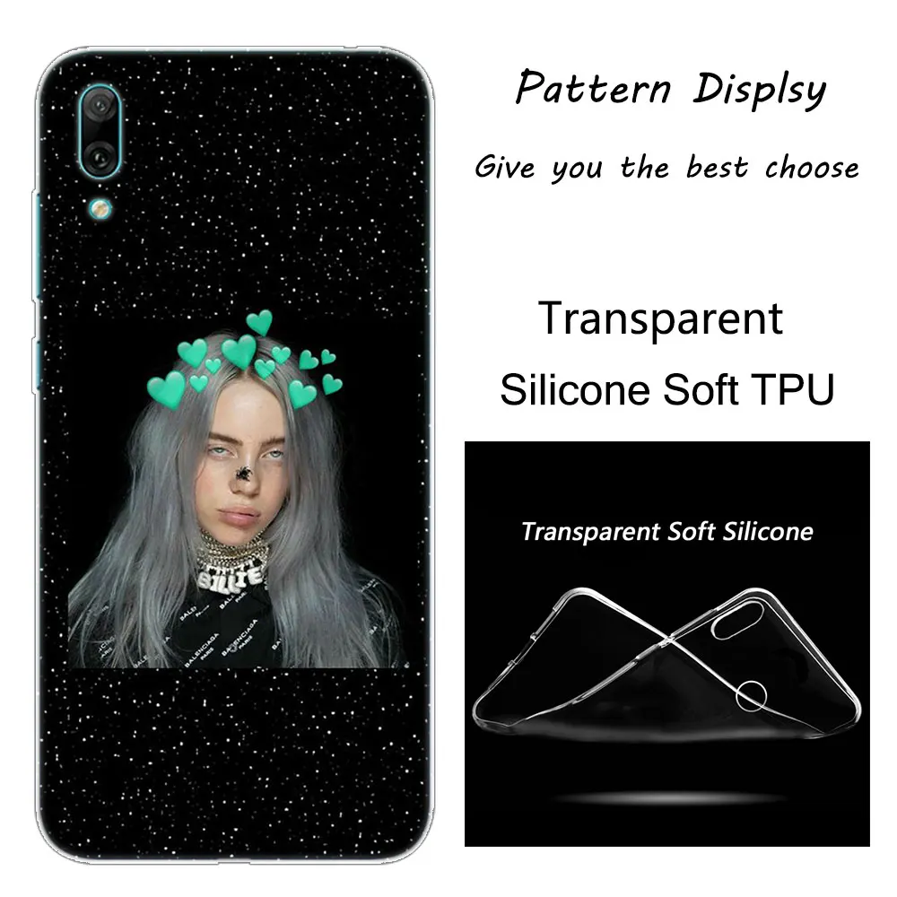Горячая Billie Eilish Мягкий силиконовый чехол для телефона huawei mate 10 20 Lite Pro Enjoy 9S Y9 Y7 Y6 Y5 Pro Модный чехол
