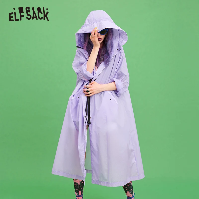 Женская солнцезащитная накидка ELF SACK лавандовая в корейском стиле повседневное