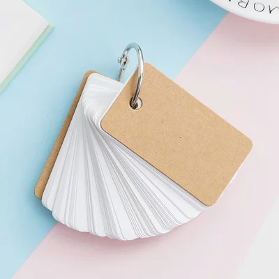 white 1pcs Корейский конфетных оттенков пустые бумажные заметки Kawaii DIY связующее кольцо блокнот милые канцелярские принадлежности вещь исследование индекс карты контрольный лист блокнот - Цвет: white 1pcs