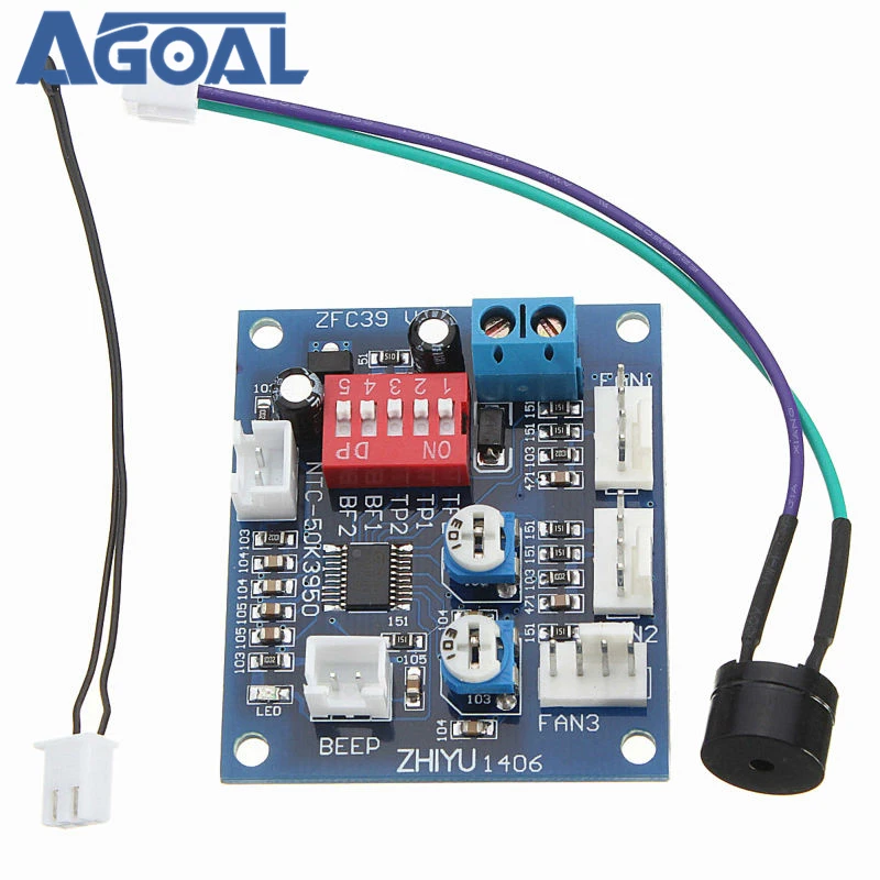 

DC 12V Four Wire 4 wire Thermostat PWM Fan Speed Controller Module Free Shipping