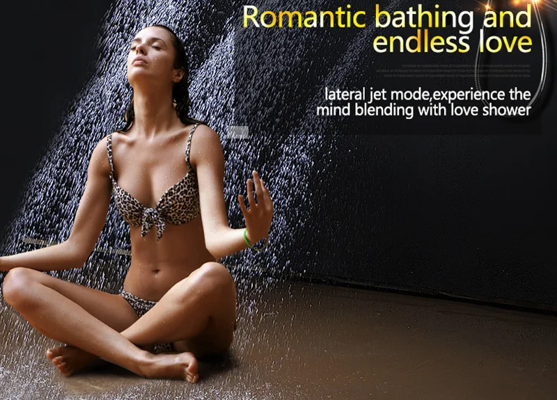 10" Rain Shower Set Faucet Massage Jets Spray Mixer Tap Rainfall Spa Body Shower Faucets