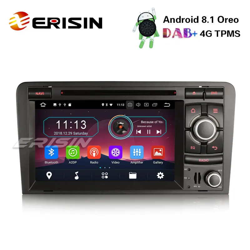 Erisin ES3973A 7 &quotAndroid 8 1 автомобильный стерео DAB + gps TPMS DTV IN BT CD Satnav для AUDI A3 S3 RS3 RNSE