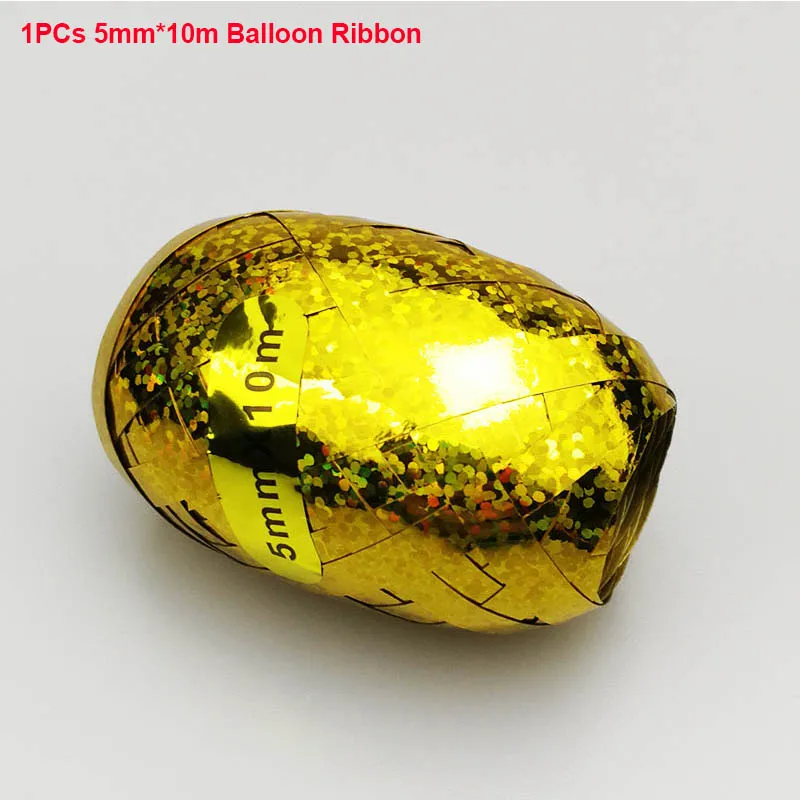 ribbon gold Мульти конфетти надувные воздушные шары на день рождения Синий Серебристый воздушный шар металлические баллоны с гелием мальчик девочка ребенок душ вечерние украшения - Цвет: ribbon gold