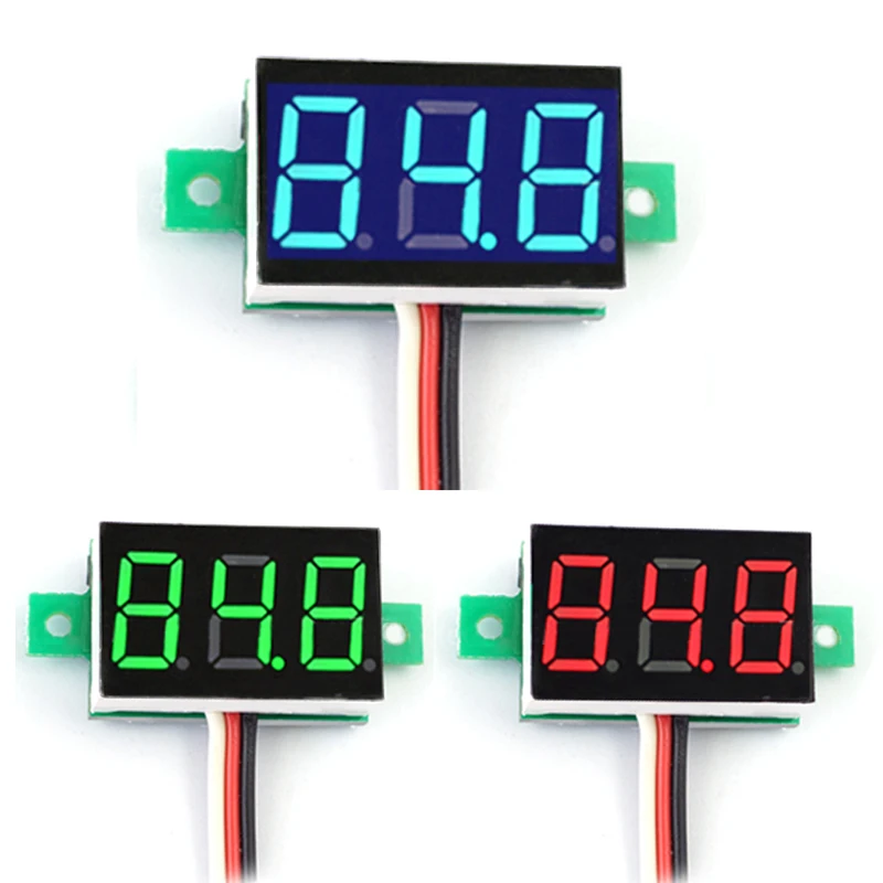 Цифровой вольтметр Портативный Мини цифровой DC0 100V красный светильник