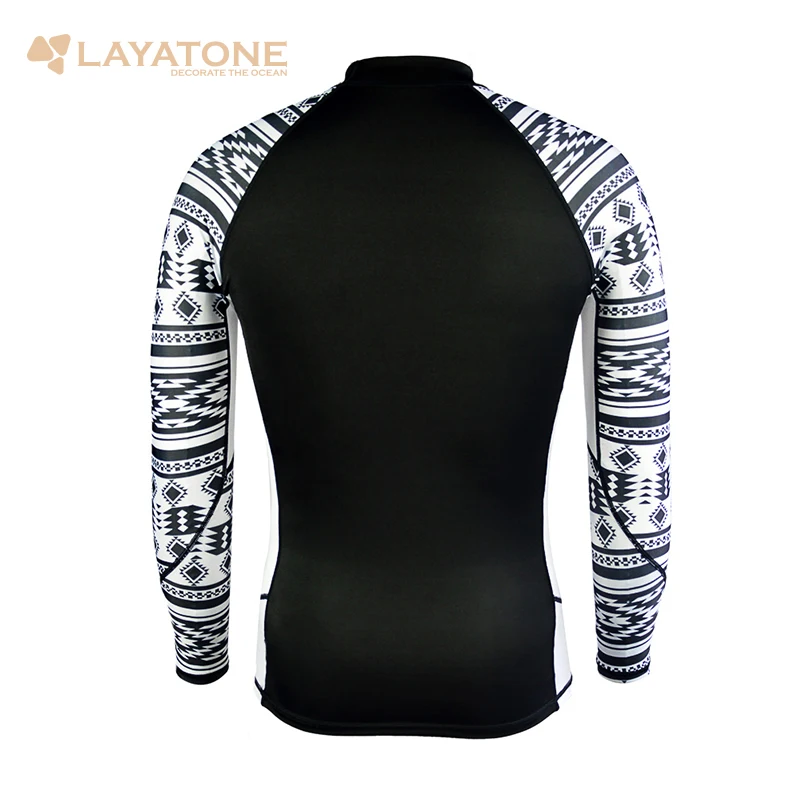 LayaTone Рашгард мужские с длинным рукавом Купальники купальник УФ 50+ Плавание Серфинг купальный костюм водные виды спорта пляж фитнес тренажерный зал рубашки