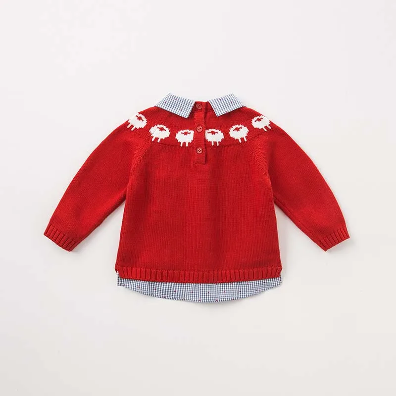 DB8670 dave bella/осенний вязаный свитер для маленьких мальчиков Модный пуловер Детские