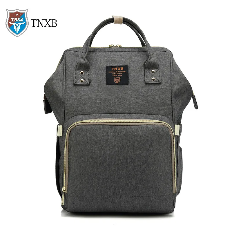 grey Большой ёмкость многоцелевой Пеленки сумки Мумия Bolsa средства ухода за кожей для будущих мам кормящих полиэстер водонепроница - Цвет: grey