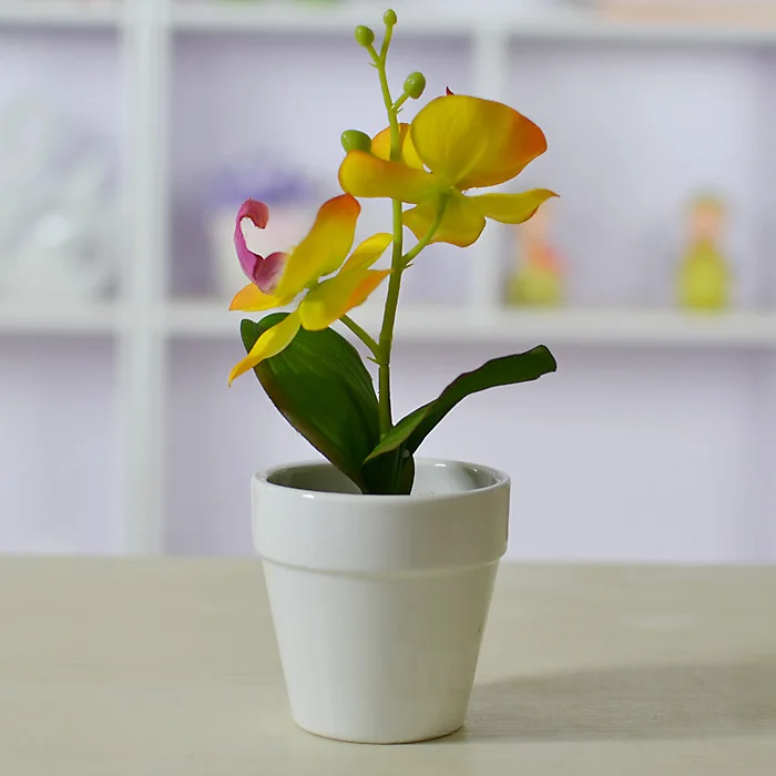 Дешевая международная торговля, высококачественный цветок из искусственного шелка, искусственные цветы, свежий четырехцветный керамическ... от AliExpress RU&CIS NEW