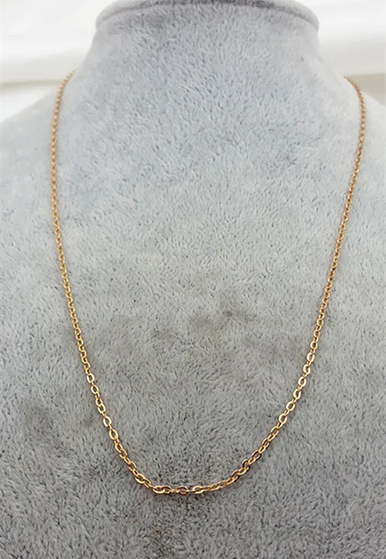 2mm gold silver rose gold color Fine Flattening Necklace Chains With Lobster Clasps Set Finished chain For Girl Woman