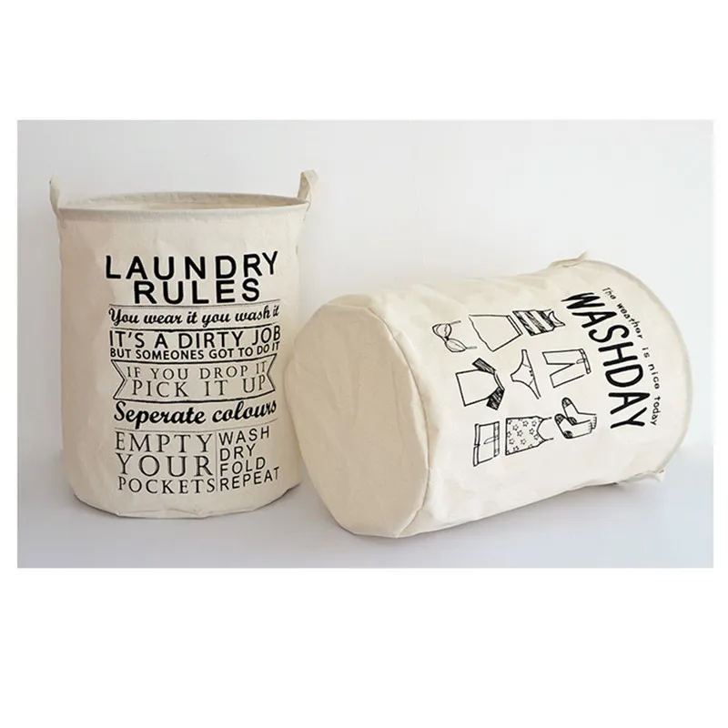Корзина для хранения грязной одежды с буквенным принтом в стиле ретро ящик