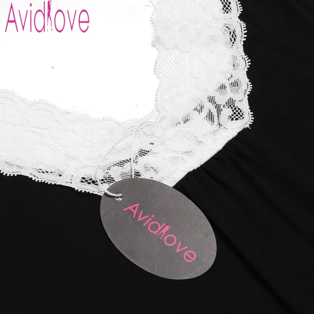 Avidlove женская ночная рубашка из хлопка сексуальное платье с v образным вырезом