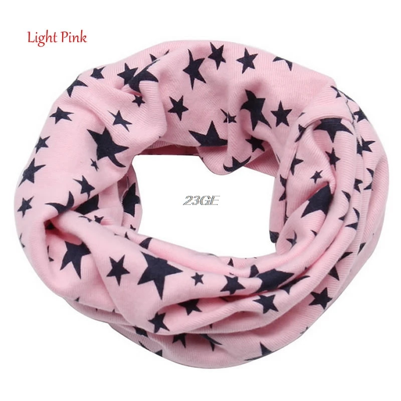 Light Pink Новые зимние теплые короткие носки для мальчиков и девочек воротник детский шарф со звездами для детского шейные платки - Цвет: Light Pink