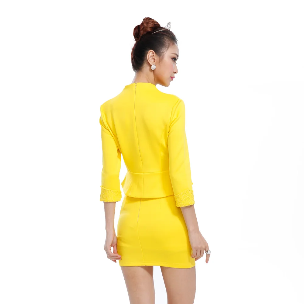 Комплект из 2 предметов женские юбочные костюмы деловые Офисная форма дизайн