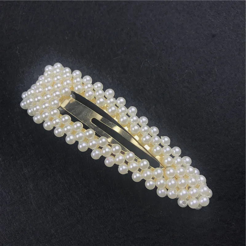 water drop shape Модные жемчужные заколки для волос для женщин, элегантный корейский дизайн, заколка для волос, Золотой металлический сплав, заколка для волос, капля воды, свадебный подарок - Цвет: water drop shape