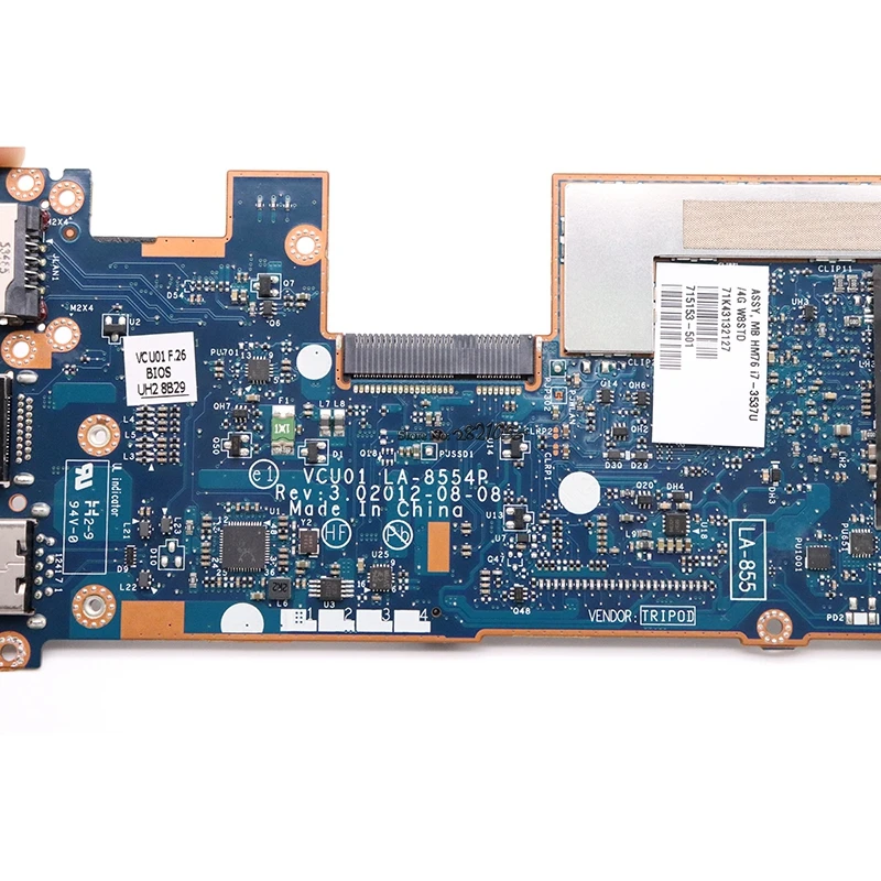 Материнская плата NOKOTION VCU01 для ноутбука HP Spectre XT13 XT 13 2000 714758 501|laptop motherboard|motherboard