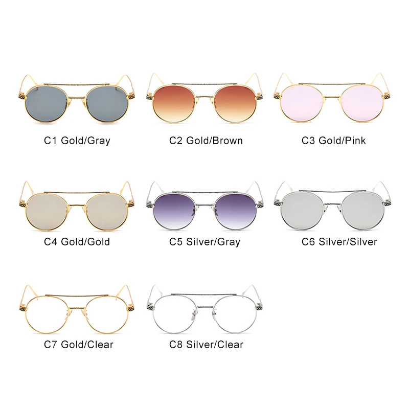 Королевские винтажные Круглые Солнцезащитные очки для женщин и мужчин 2020