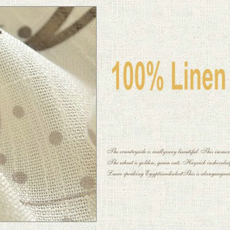 В продаже! Отличное качество льняная занавеска с вышитым рисунком одуванчика