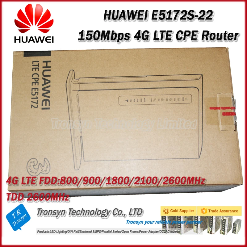 

New Original Unlock 150Mbps HUAWEI E5172s-22 4G LTE CPE Wireless Router Support FDD B1 B3 B7 B8 B20 TDD 38
