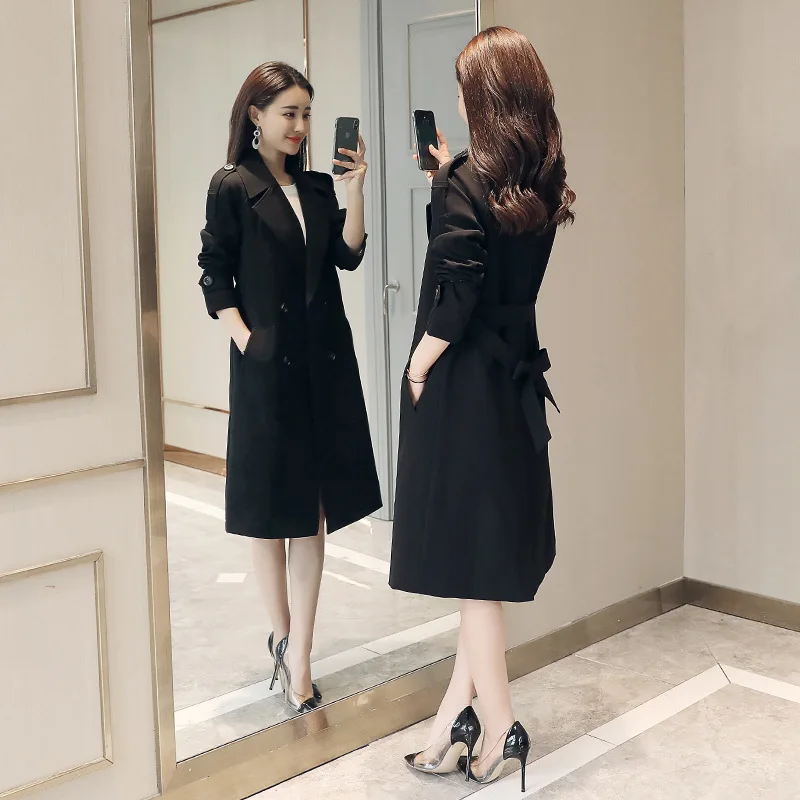 2018 новый дизайн верхняя одежда двухрядная Пряжка Повседневная модная ветровка