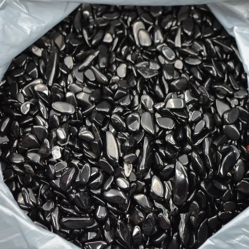 

natural bulk obsidian gravel quartz tumbled stones 100g for home decoration
