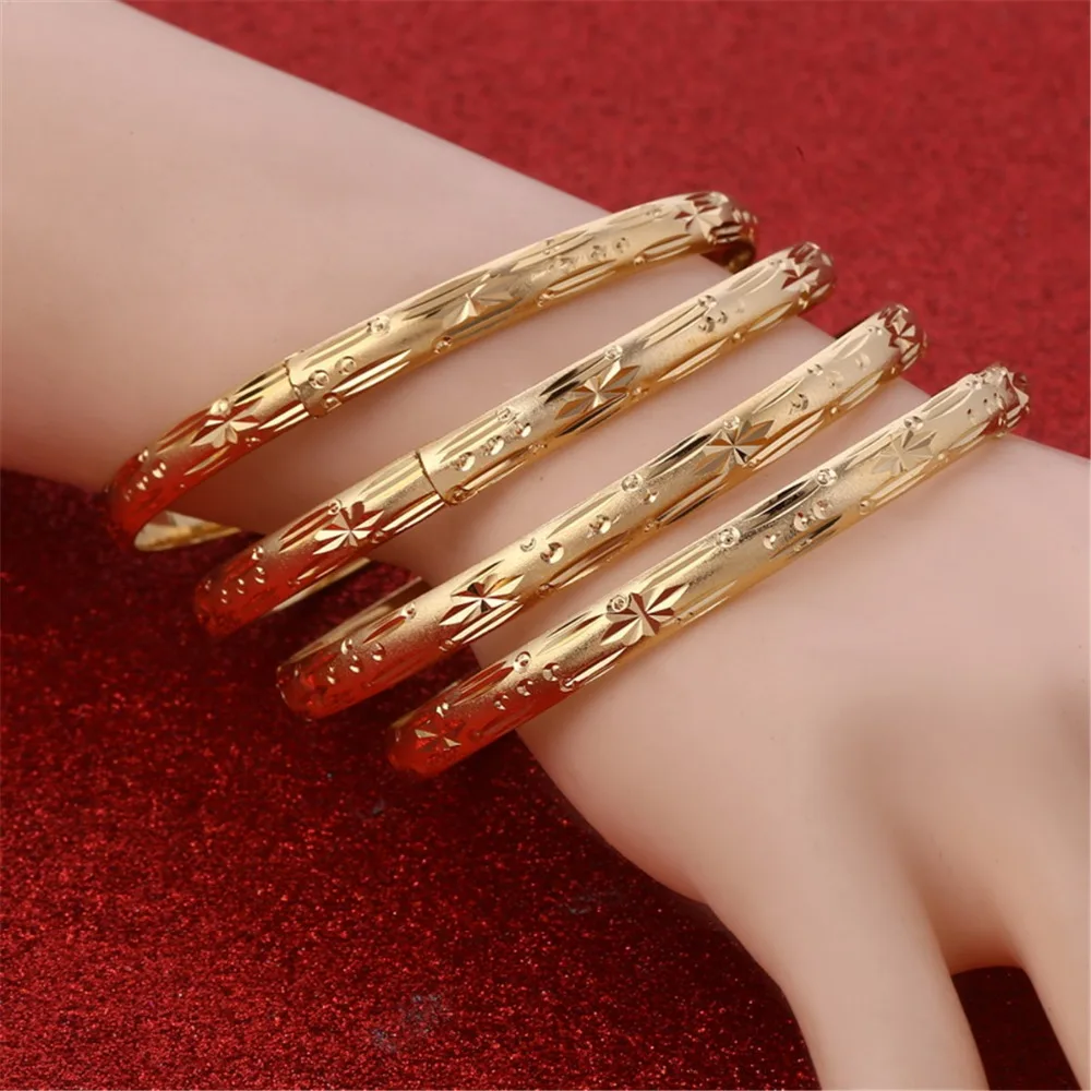 Открытые золотые браслеты Дубая для женщин и мужчин в Африканском Европейском