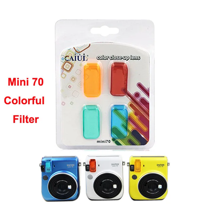 

4 шт., набор цветных фильтров для камеры Fuji Fujifilm Instax Mini 70