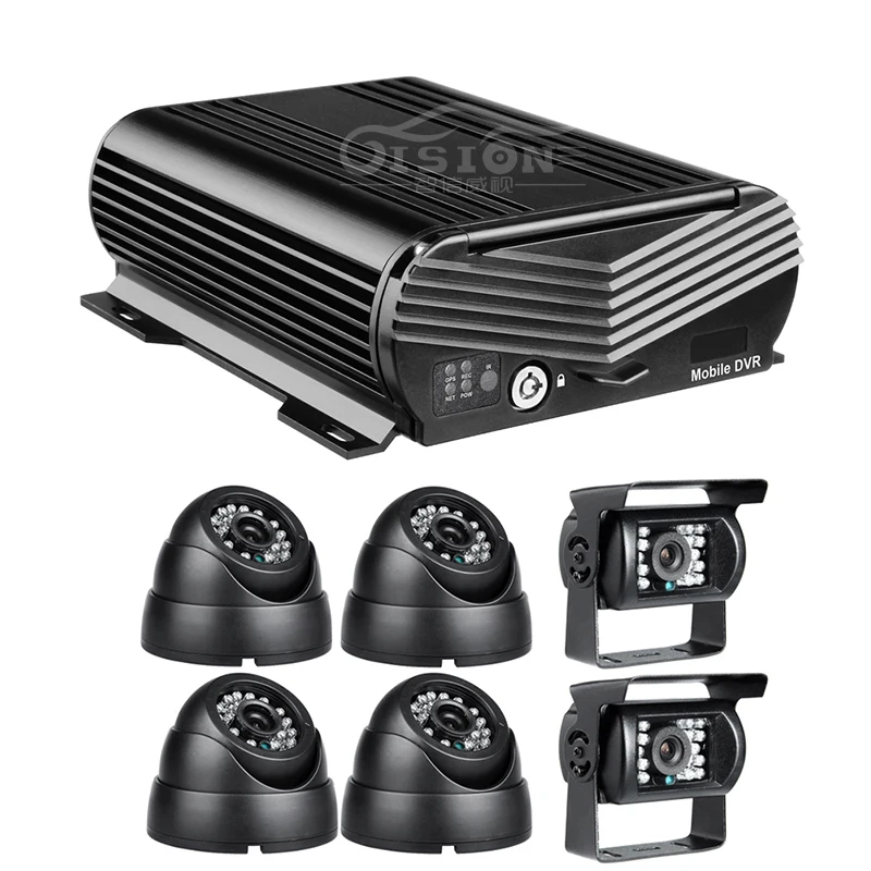 6 шт. IR ночного видения AHD 2.0MP автобусная камера + 1080 8CH Мобильный Dvr Поддержка 2 ТБ