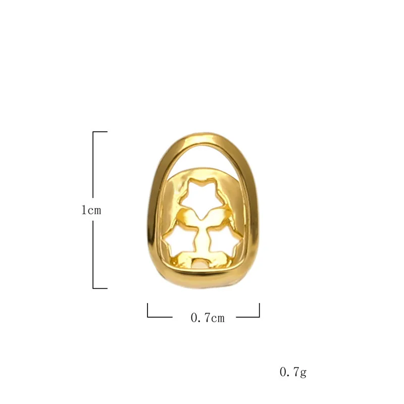 Хип хоп шикарный золотой одиночный зуб Кепка Топ и низ гриль для Хэллоуина