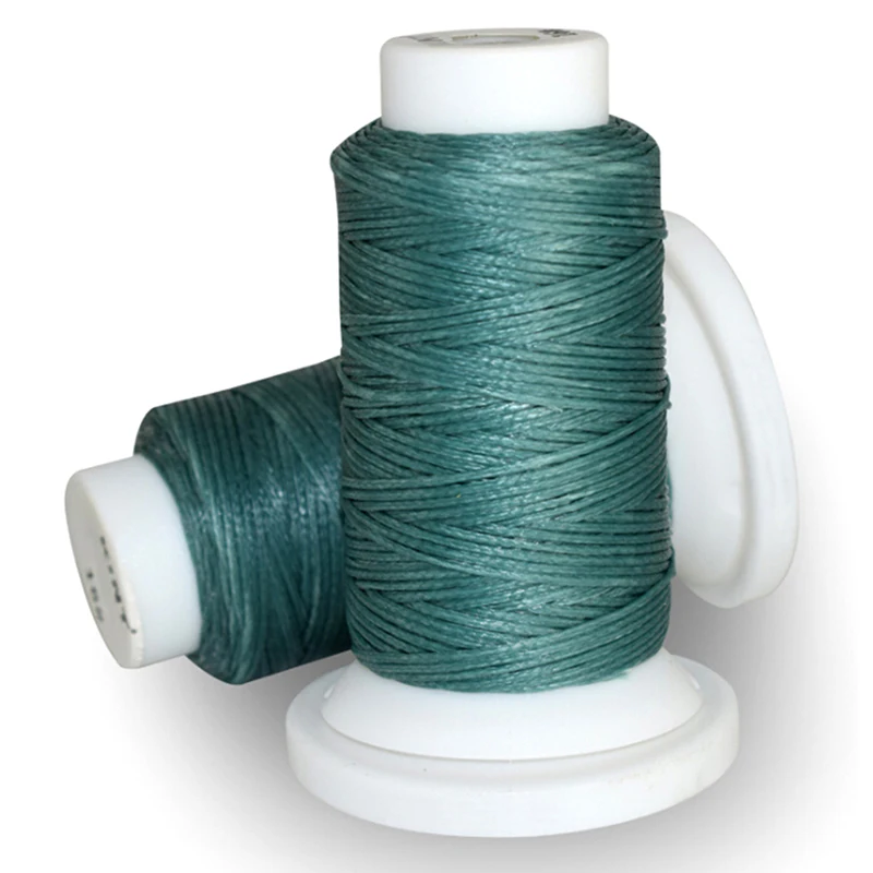 green 0,8 мм 50 м DIY инструмент для рукоделия ручная вощеная нить полиэфирный шнур швейная машина прострочка для кожаного ремесла - Цвет: green