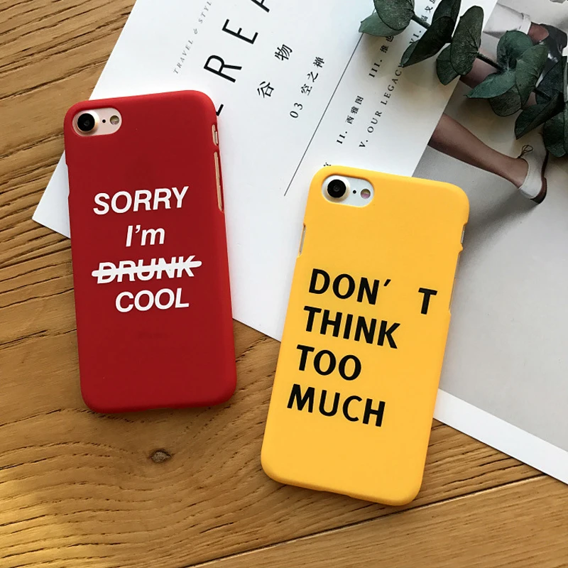 Модный Забавный чехол с буквенным принтом для Apple iphone 6 6S 7 Plus 5 5S 5se милые Чехлы