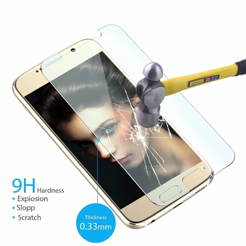 Твердое закаленное стекло 9h для samsung Galaxy S6 Экран протектор Стекло защитная