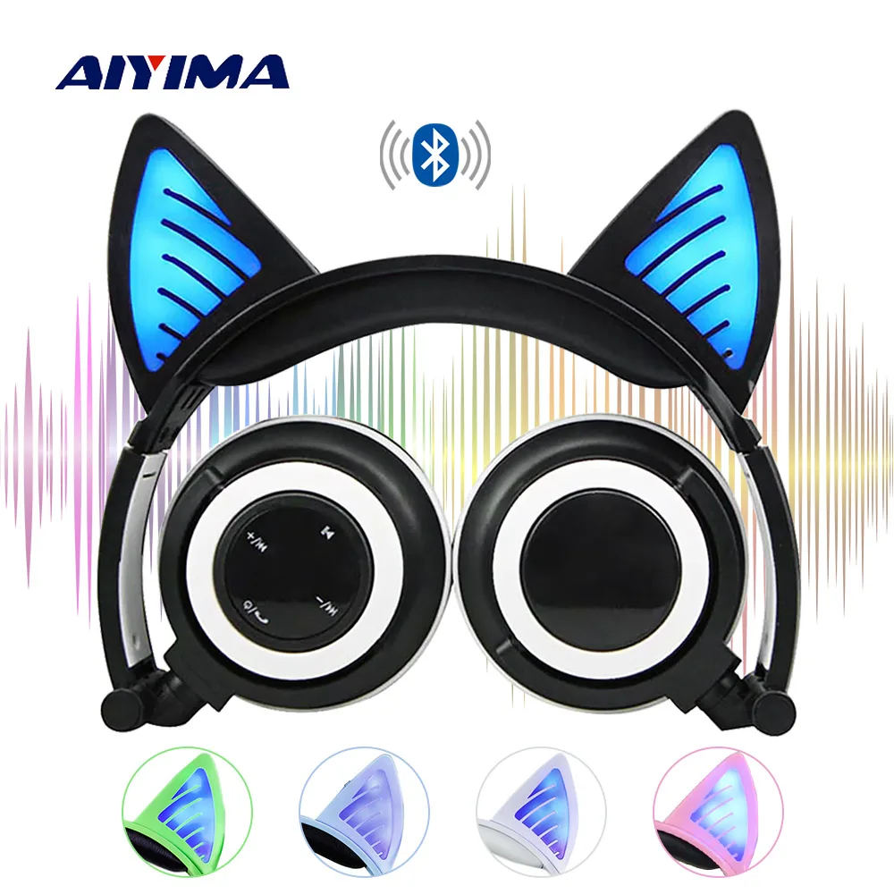Bluetooth наушники AIYIMA складные со светодиодсветильник кой|Наушники и гарнитуры| |