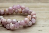 wholesale 1string natural kunzite round beads 6mm 8mm 10mm 12mm gem stone loose beads for jewelry diy 15 5strand