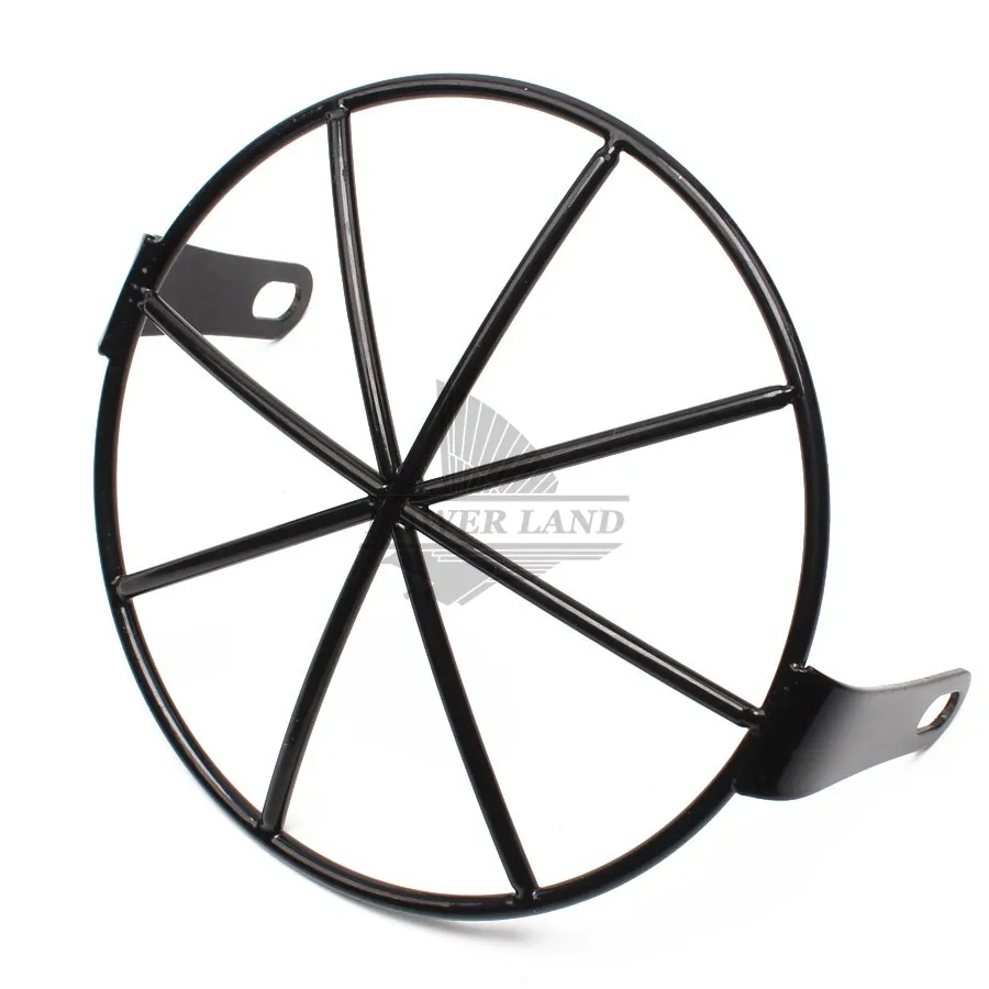 

Винтажный Старый Школьный металлический Ретро Мотоцикл Гриль боковое Крепление защита фары маска 175 мм Универсальный для Кафе Racer Bobber