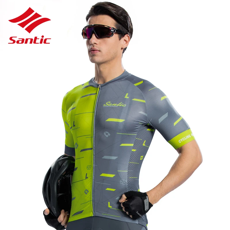 Santic Велоспорт Джерси Набор для мужчин 4D Губка Мягкий Pro велосипедная одежда