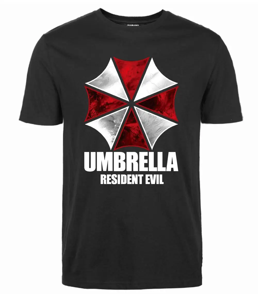 Возьмите забавные Для мужчин зонтик Бодибилдинг футболка Resident Evil ужас Костюмы