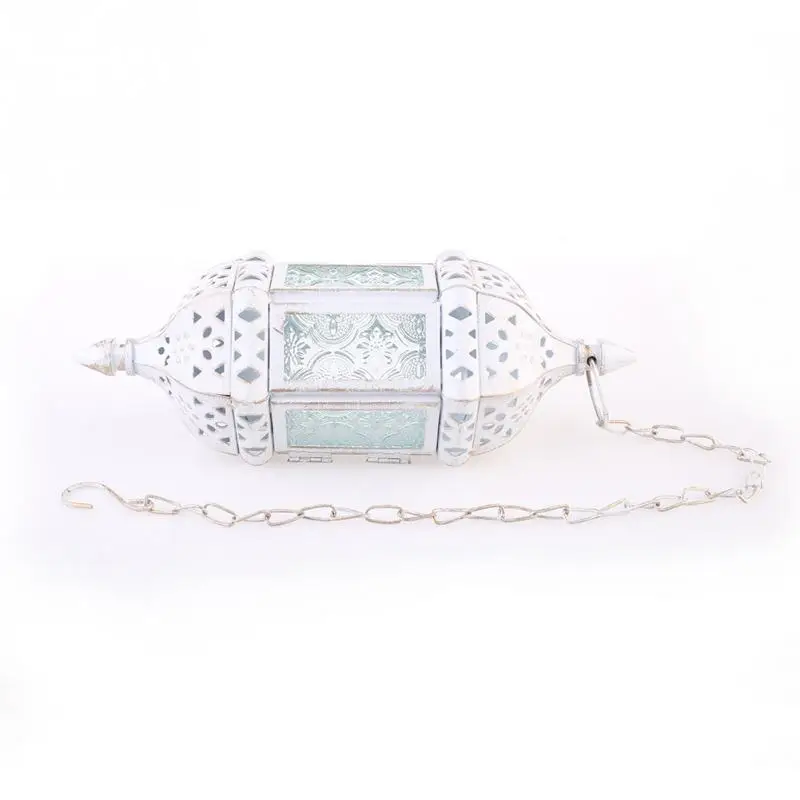 Марокканский Европейский стиль стеклянный Железный Подсвечник Ретро