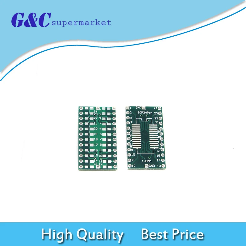10 шт. SOP24 SSOP24 TSSOP24 1 мм до DIP24 2 54 PCB адаптер конвертер пластина | Электронные