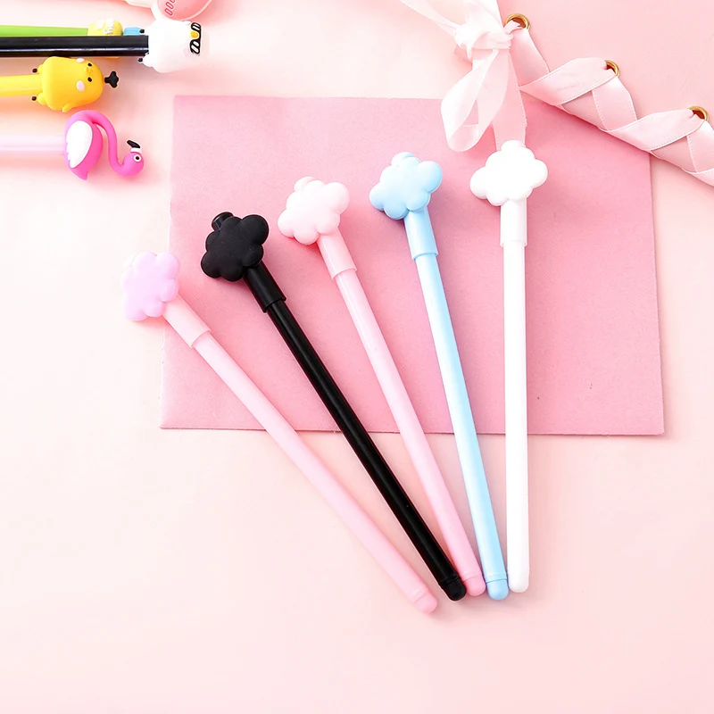 5 шт. милые ручки с облаком новинка одноцветные гелевые кавайные нейтральные для
