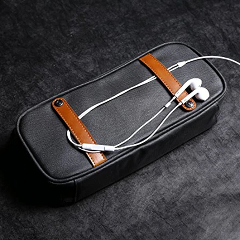 Холщовые мешки для хранения искусственная кожа Crazy Horse Mouse Data Cable Mobile Power Protection Bag U