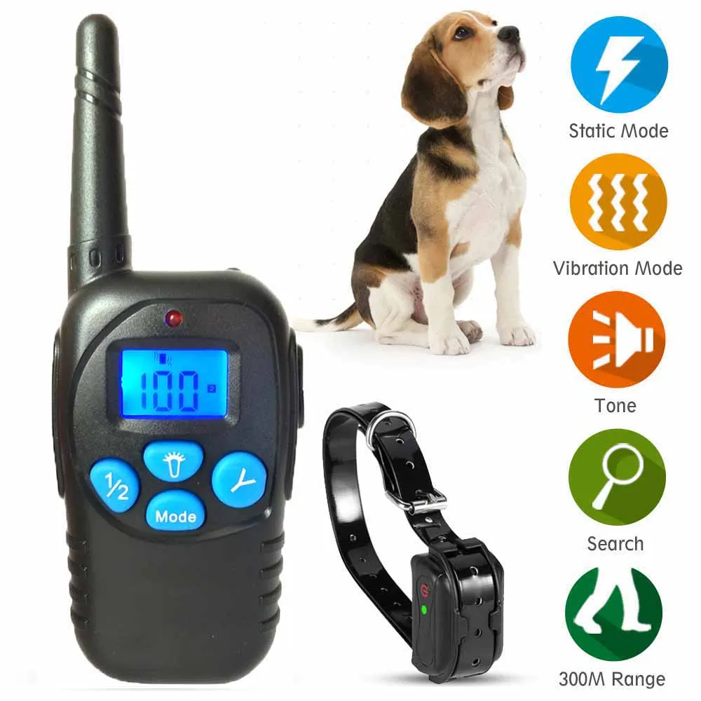 

JANPET Basic Training Collar Waterproof Rechargeable Dog Electric Shock Collar 300m Remote PETS Training Collars