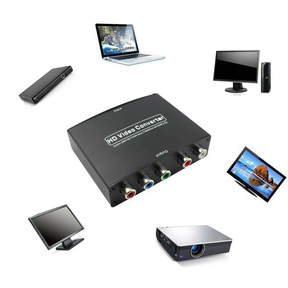 HDTV HDMI в RGB компонент YPbPr + R/L конвертер 1080P адаптер US Plug HD ТВ Видео 2 канала LPCM аудио