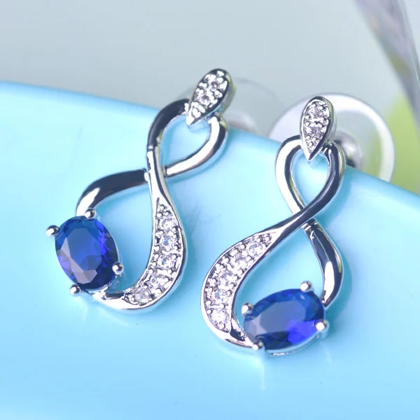 Корея Новое Прибытие Горный Хрусталь Письмо Мотаться Серьги Свадебный Свадьба