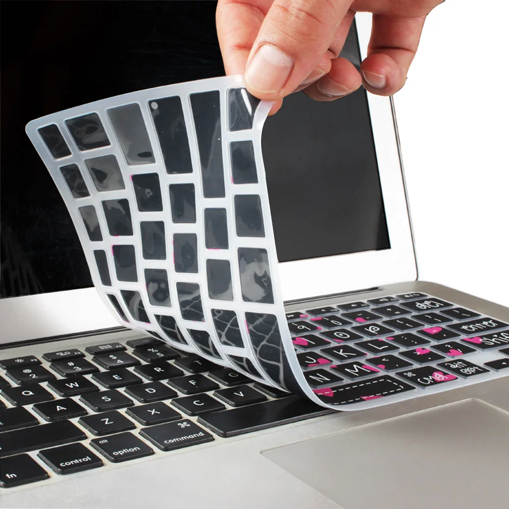 Новинка 2016 Розовый силиконовый чехол с клавиатурой для Apple Macbook Air 13 Pro 15 Retina дюймов