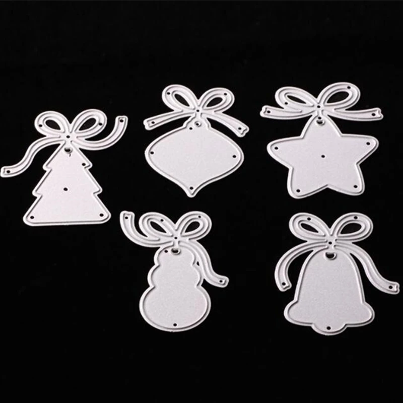 

SCD290 Bow Tags Metal Cutting Dies For Scrapbooking Stencils DIY Album Cards Decoration Embossing Folder Craft Die Cuts Tools